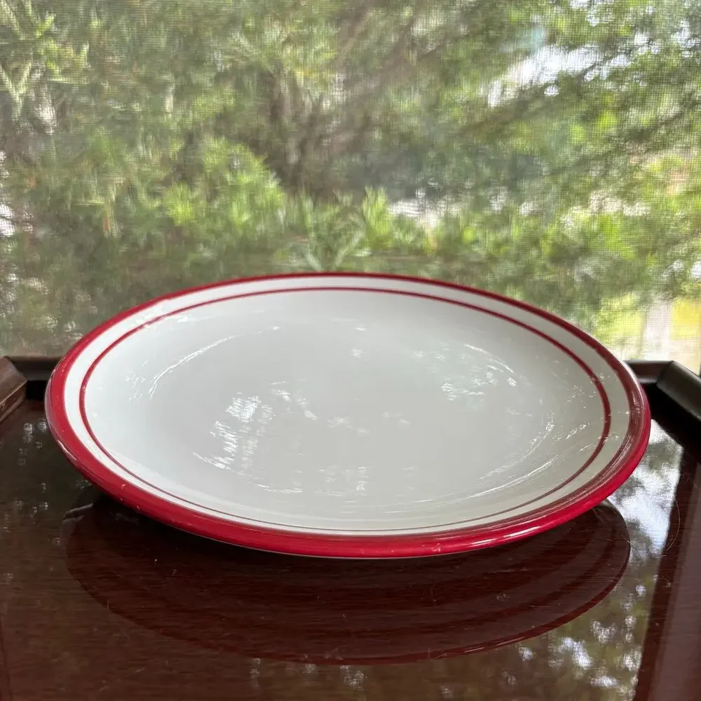 Dansk Maraschino Red Stripe 10.5 Dinner Plate